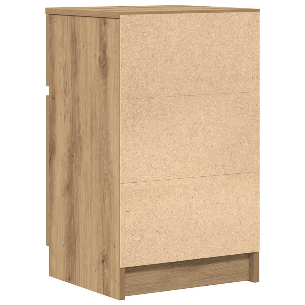 sengeborde 2 stk. 39x35x65 cm konstrueret træ kunsteg