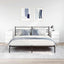 sengeborde med 3 skuffer 2 stk. 39x35x65 cm hvid