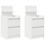 sengeborde med 2 skuffer 2 stk. 38x34x80 cm hvid