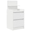 sengeborde med 2 skuffer 2 stk. 38x34x80 cm hvid