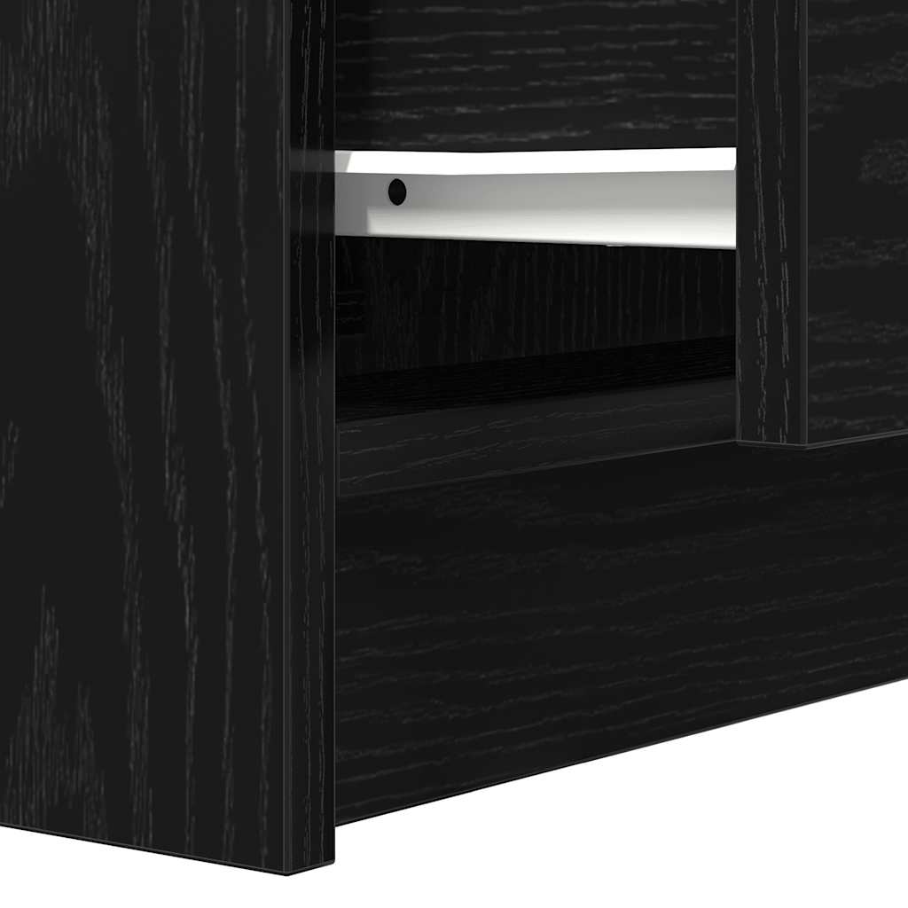 sengeborde med 2 skuffer 2 stk. 38x34x80 cm sort