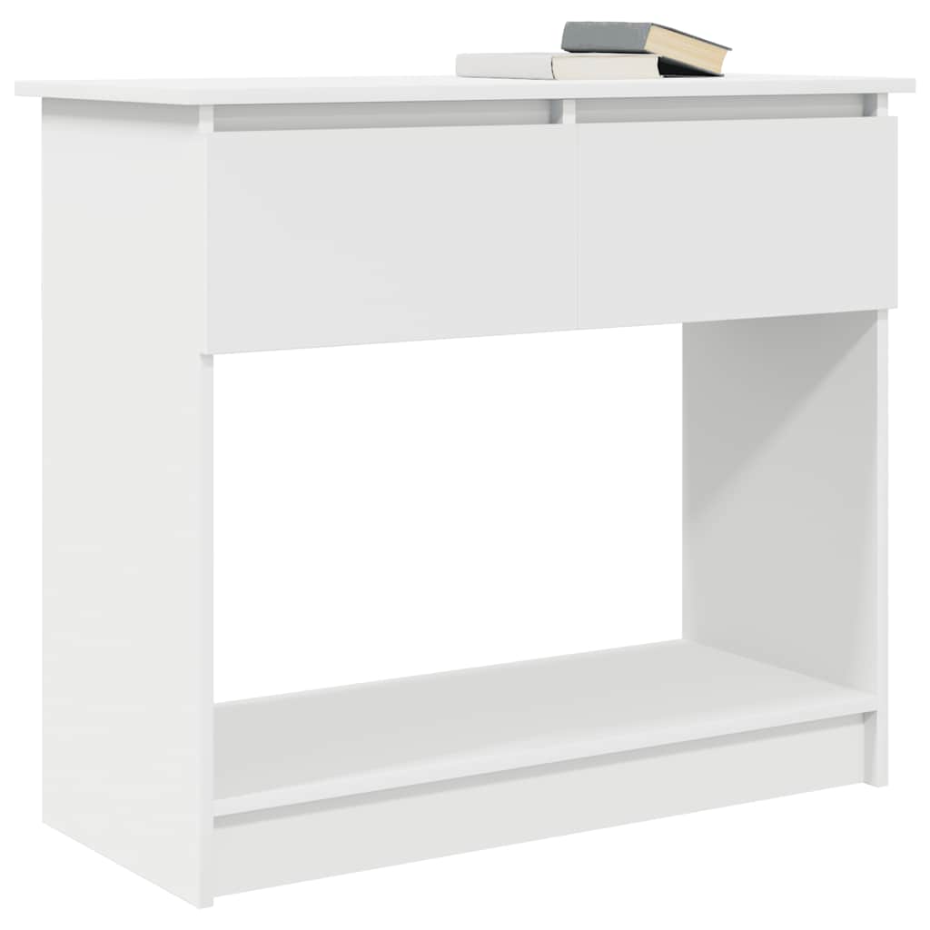 konsolbord med skuffer 85,5x38,5x74,5 cm hvid