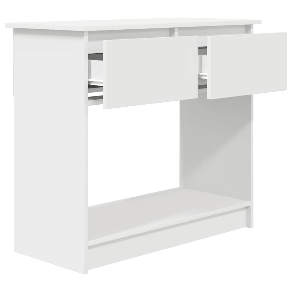konsolbord med skuffer 85,5x38,5x74,5 cm hvid