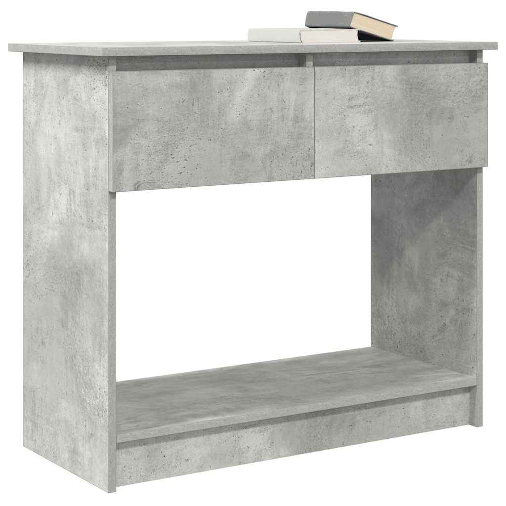 konsolbord med skuffer 85,5x38,5x74,5 cm betongrå