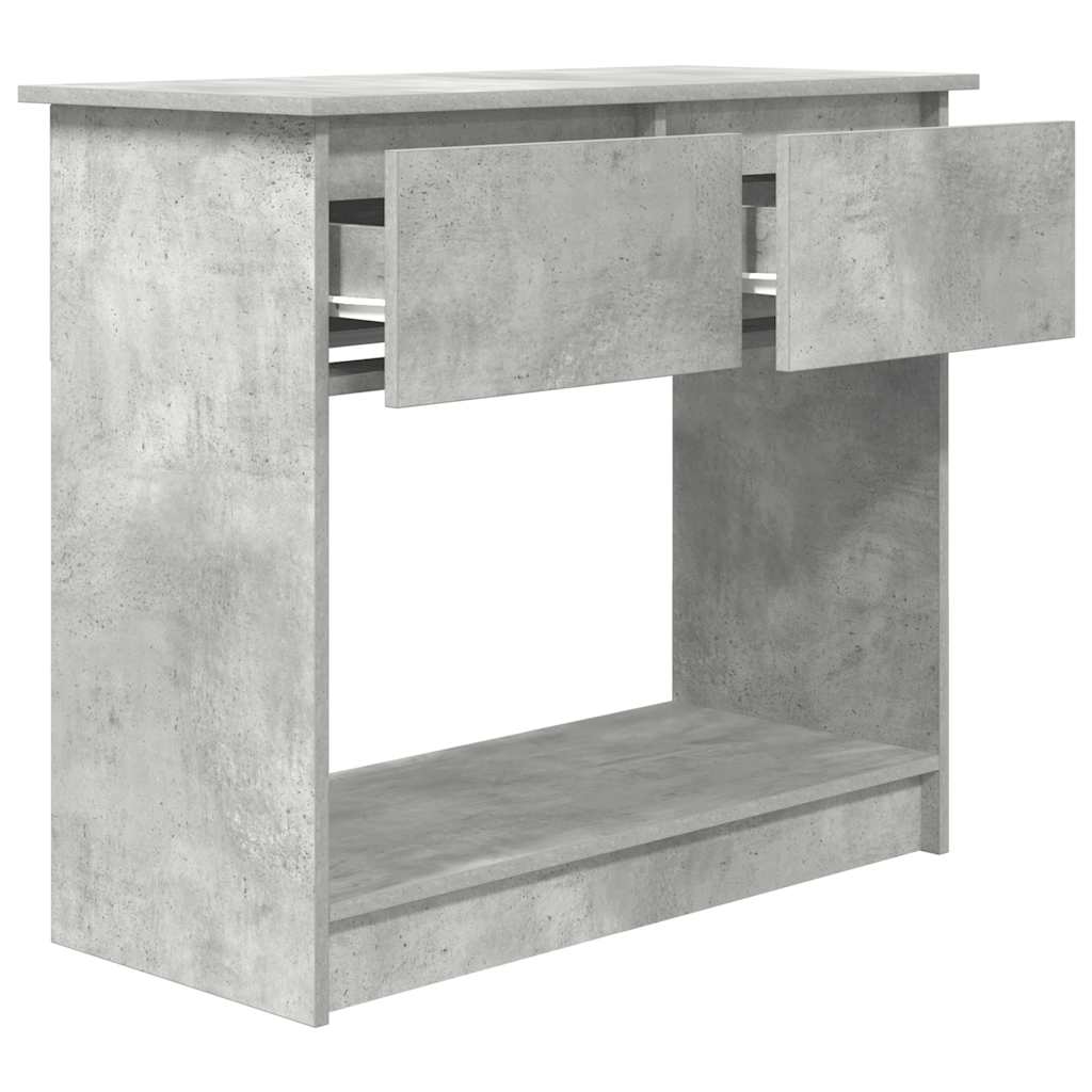 konsolbord med skuffer 85,5x38,5x74,5 cm betongrå