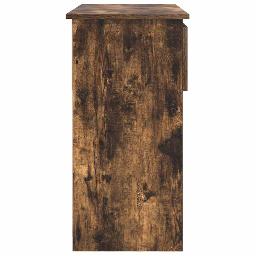 konsolbord med skuffer 85,5x38,5x74,5 cm røget egetræsfarve