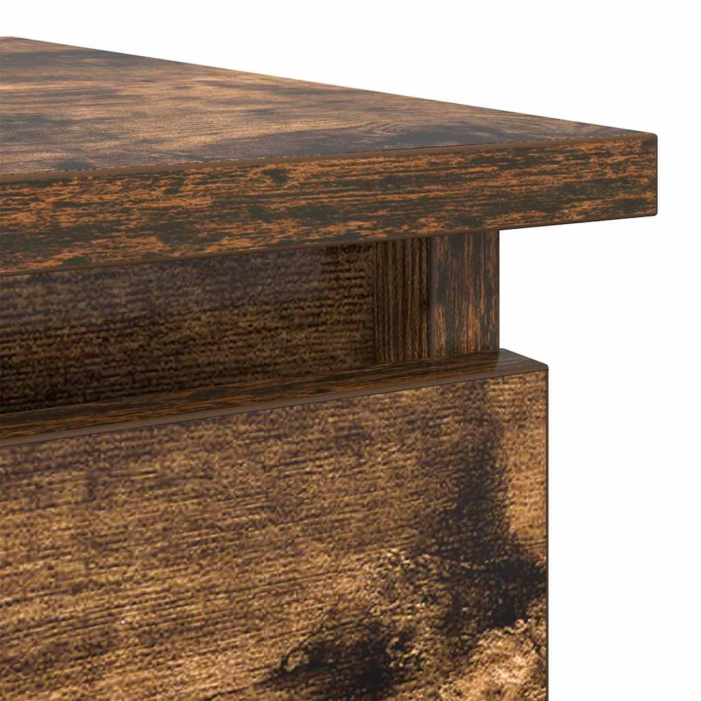 konsolbord med skuffer 85,5x38,5x74,5 cm røget egetræsfarve