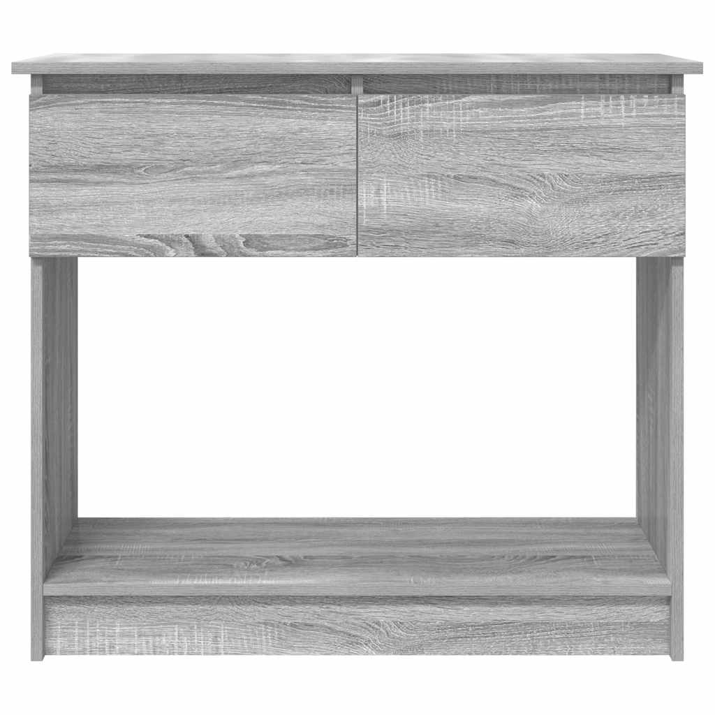 konsolbord med skuffer 85,5x38,5x74,5 cm grå sonoma-eg