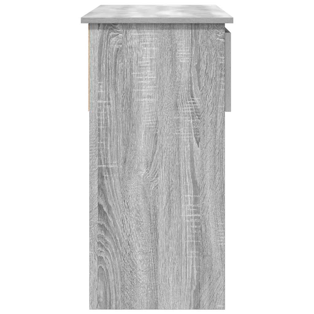konsolbord med skuffer 85,5x38,5x74,5 cm grå sonoma-eg
