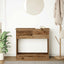 konsolbord med skuffer 85,5x38,5x74,5 cm gammelt træ-look