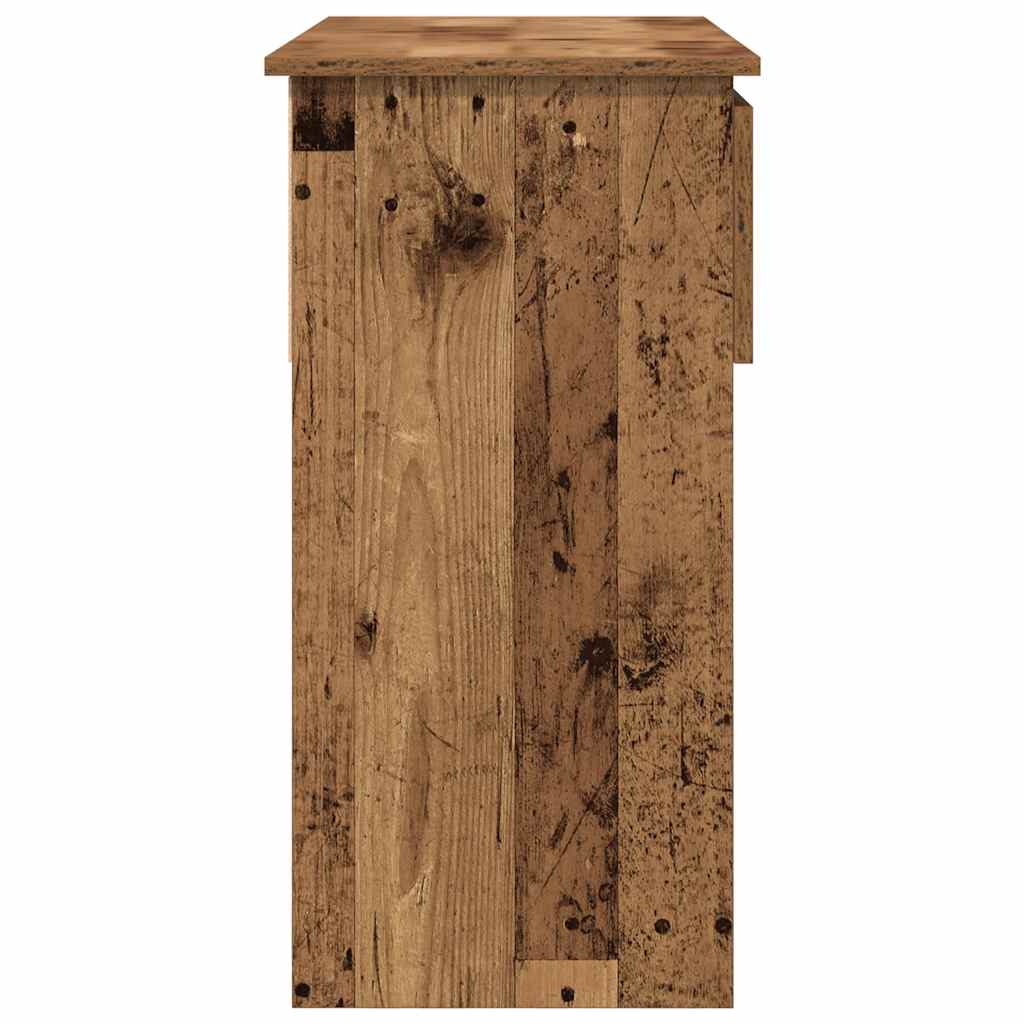 konsolbord med skuffer 85,5x38,5x74,5 cm gammelt træ-look