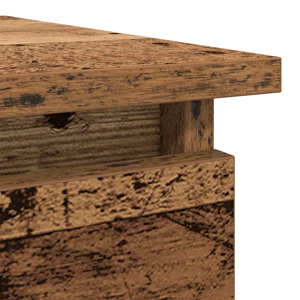 konsolbord med skuffer 85,5x38,5x74,5 cm gammelt træ-look