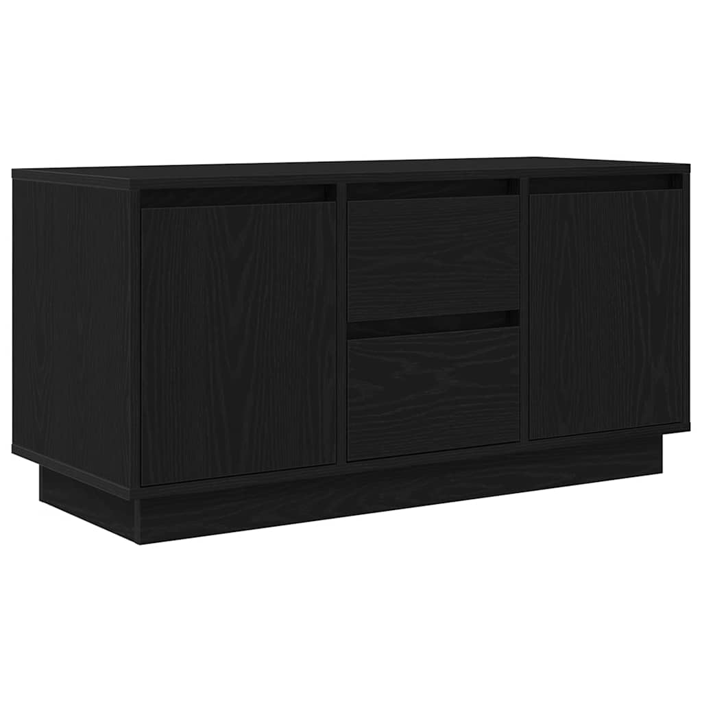 tv-skab med LED-lys 100x41x50 cm sort-eg