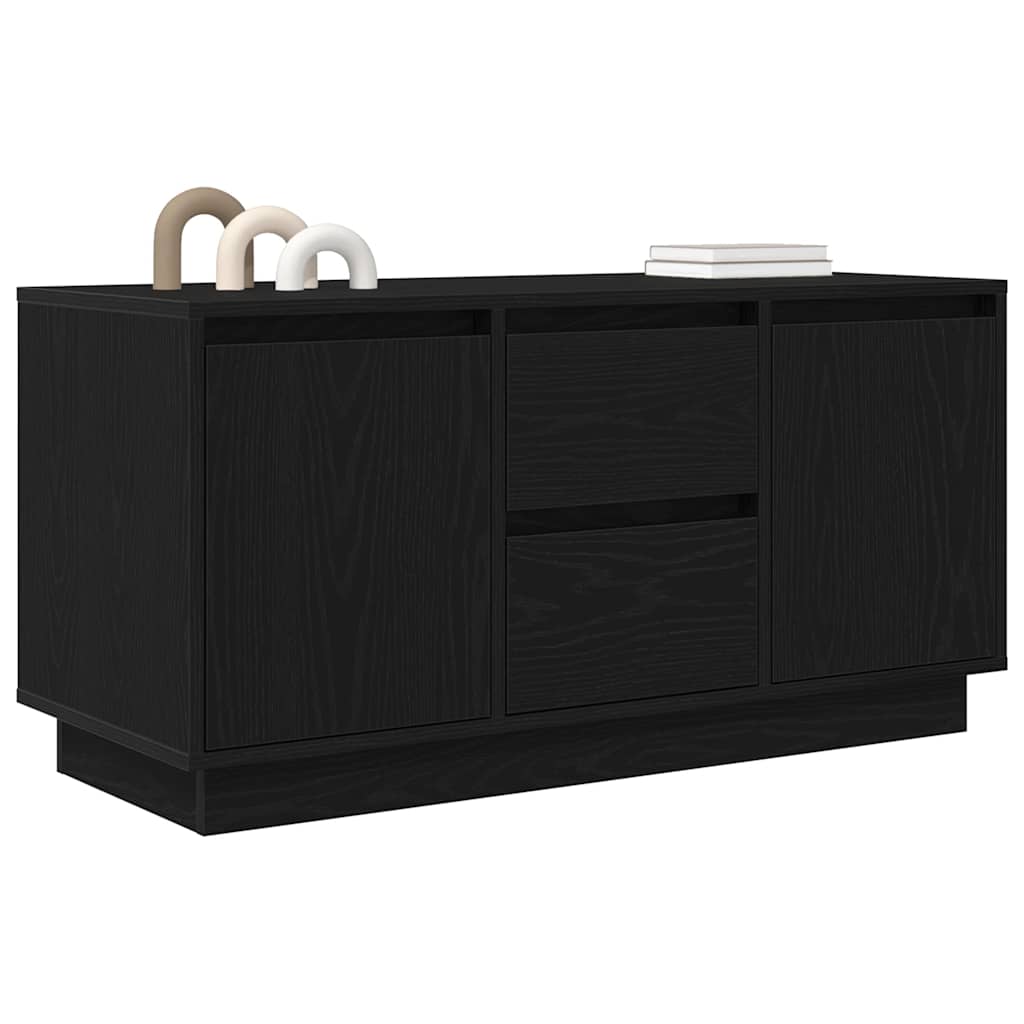 tv-skab med LED-lys 100x41x50 cm sort-eg