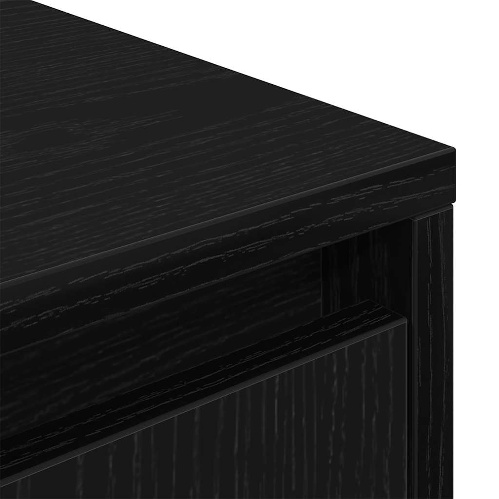 tv-skab med LED-lys 100x41x50 cm sort-eg