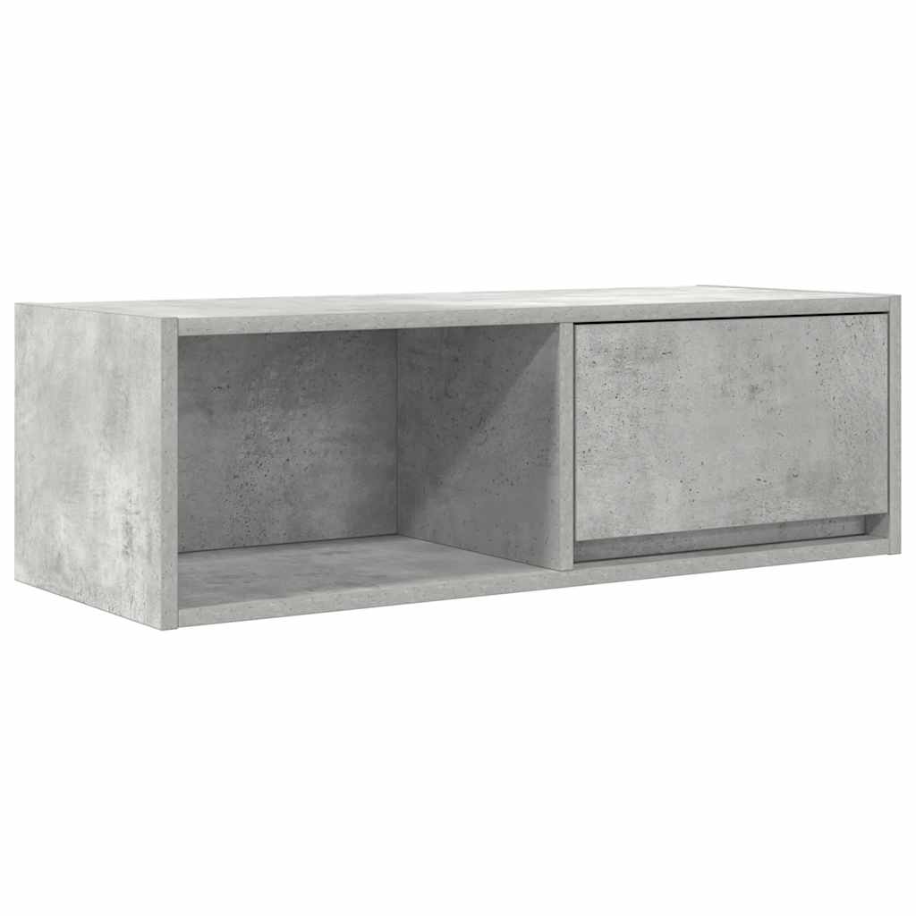 tv-borde 2 stk. 80x31x25,5 cm konstrueret træ betongrå