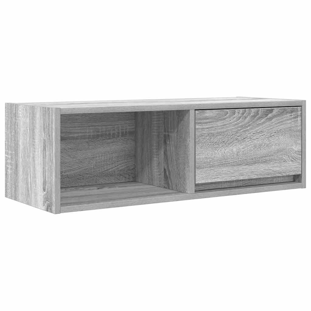 tv-borde 2 stk. 80x31x25,5 cm konstrueret træ grå sonoma-eg