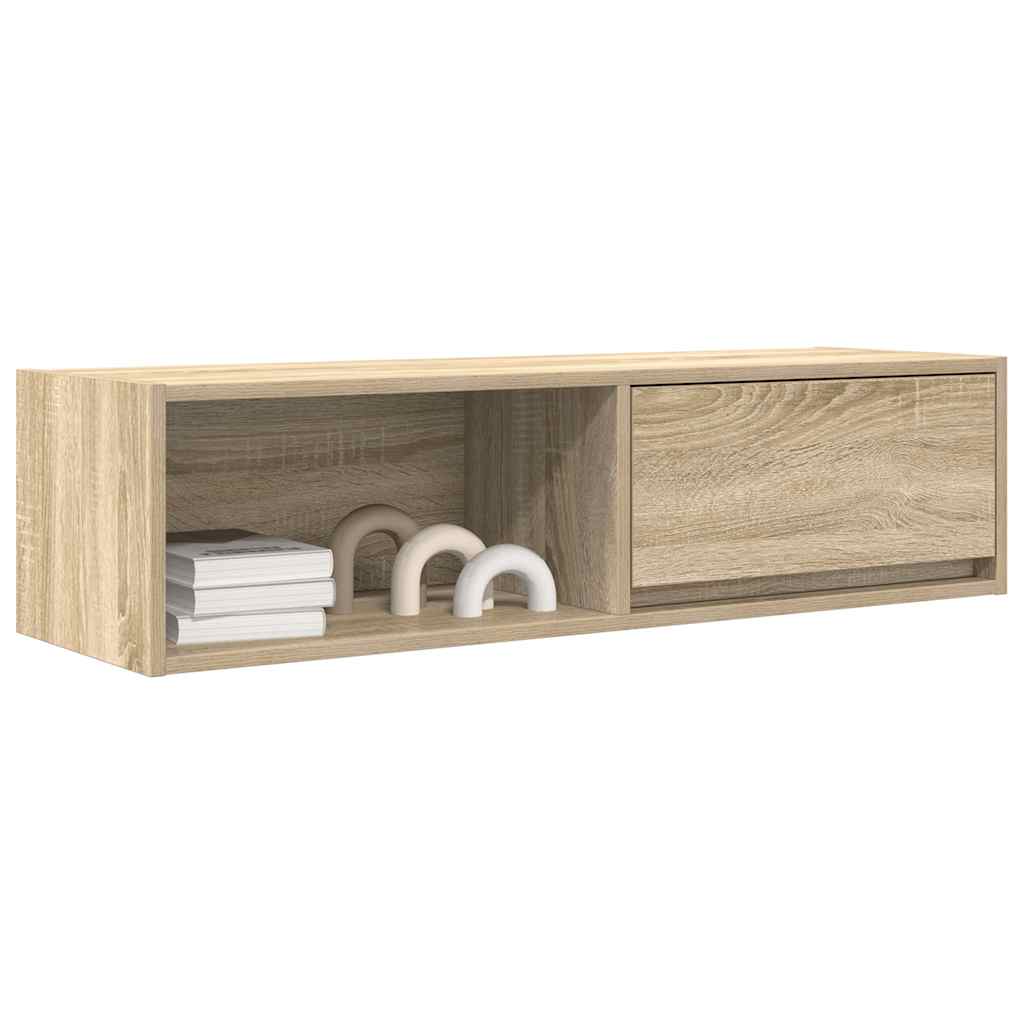 tv-borde 2 stk. 100x31x25,5 cm konstrueret træ sonoma-eg