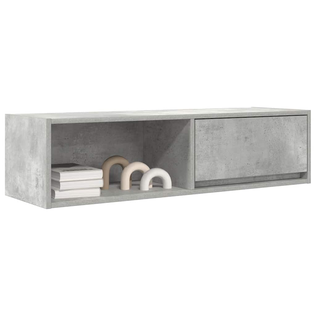 tv-borde 2 stk. 100x31x25,5 cm konstrueret træ betongrå