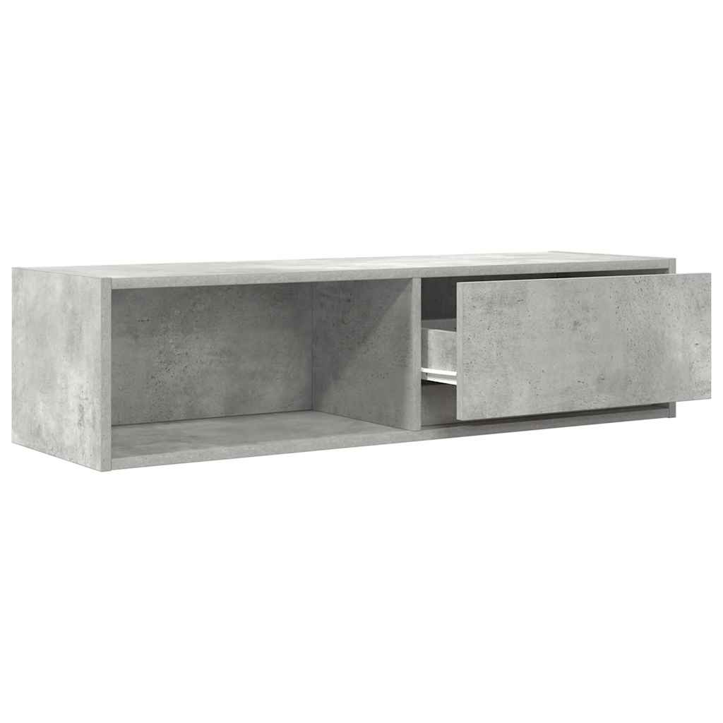 tv-borde 2 stk. 100x31x25,5 cm konstrueret træ betongrå
