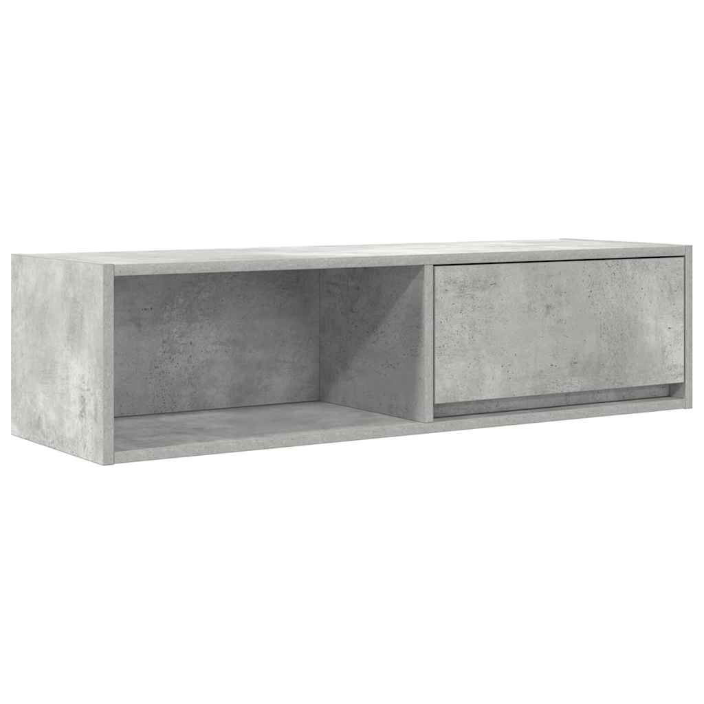 tv-borde 2 stk. 100x31x25,5 cm konstrueret træ betongrå