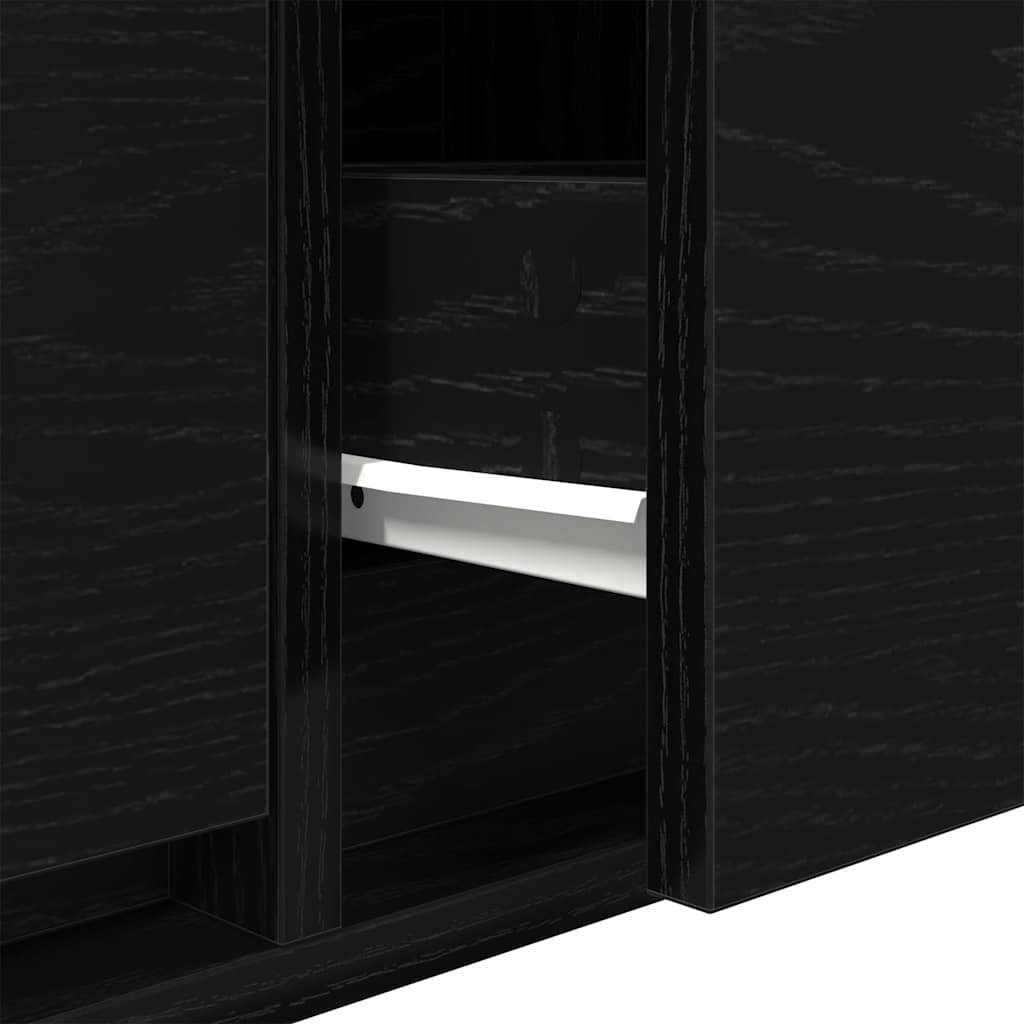 tv-bord 60x31x25,5 cm konstrueret træ sort egetræsfarve