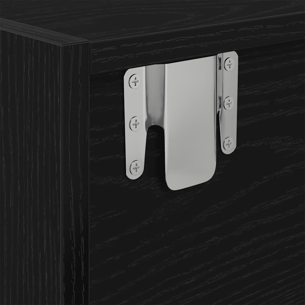 tv-borde 2 stk. 60x31x25,5 cm konstrueret træ sort egetræsfarve