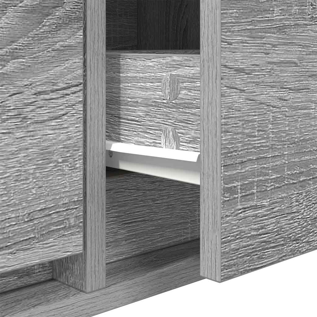 tv-bord 60x31x25,5 cm konstrueret træ grå sonoma-eg