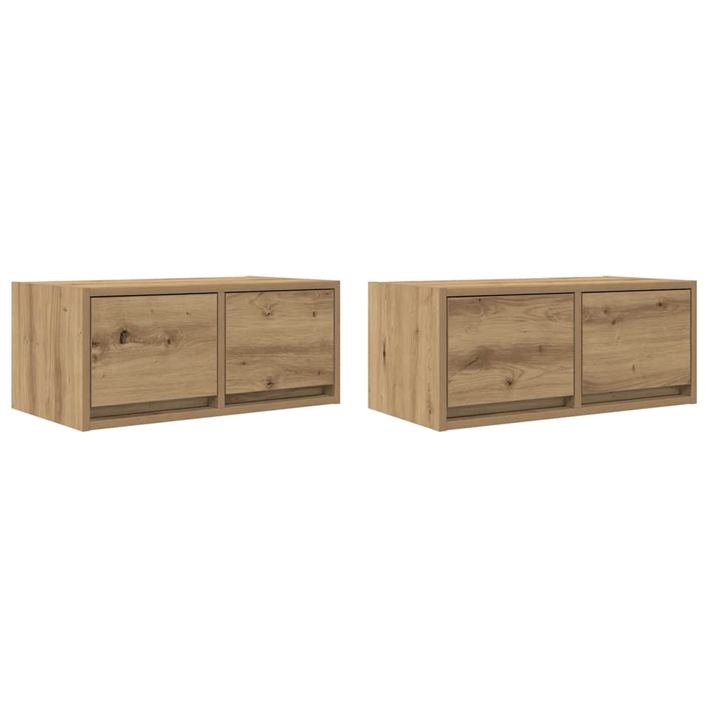 tv-borde 2 stk. 60x31x25,5 cm konstrueret træ kunsteg