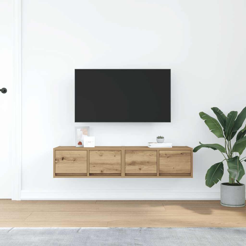 tv-borde 2 stk. 60x31x25,5 cm konstrueret træ kunsteg