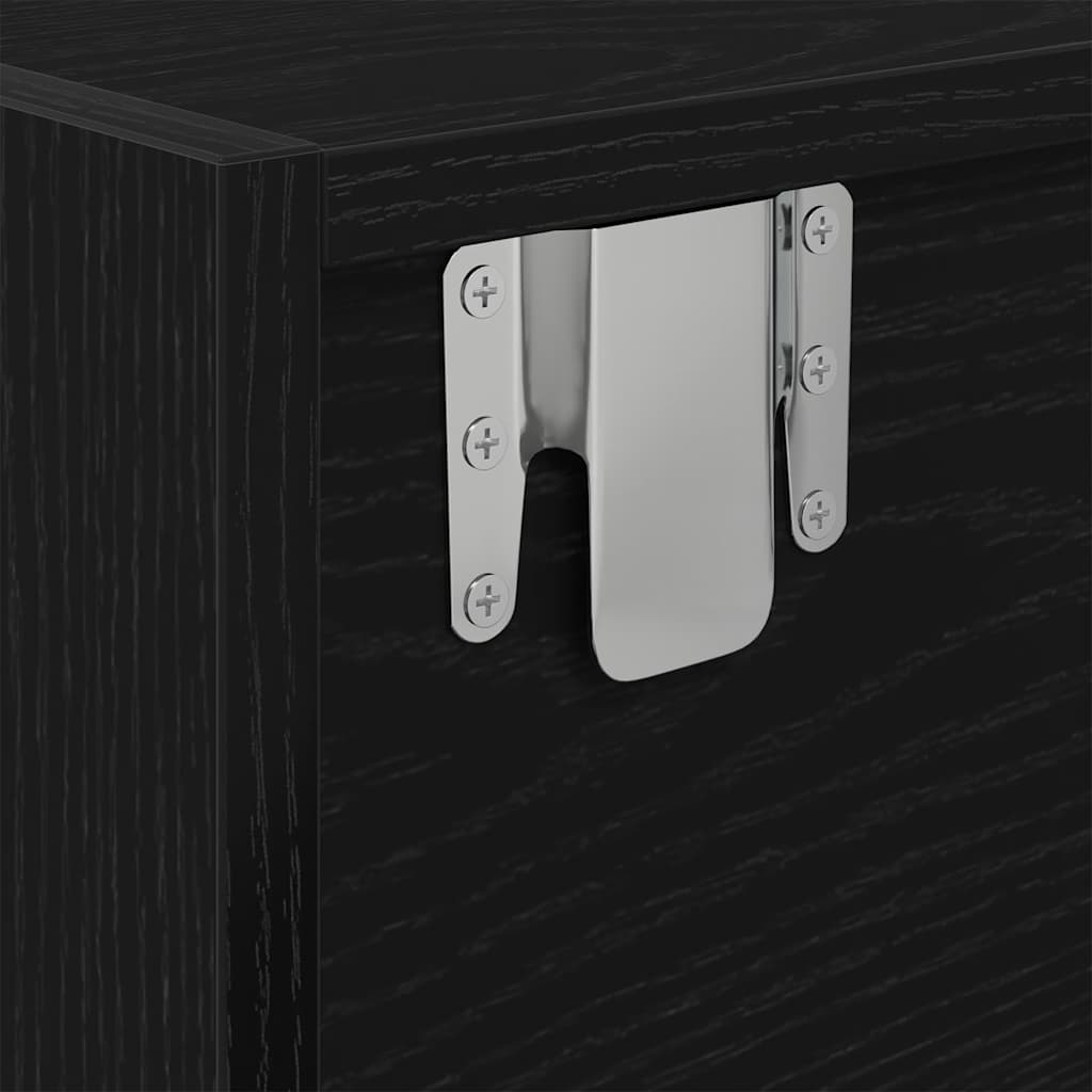 tv-borde 2 stk. 80x31x25,5 cm konstrueret træ sort egetræsfarve