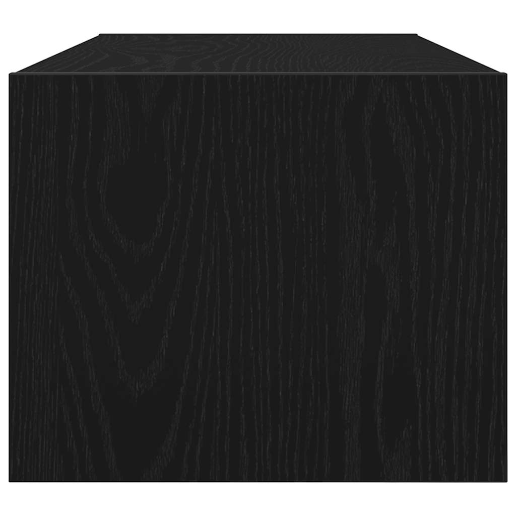 tv-borde 2 stk. 80x31x25,5 cm konstrueret træ sort egetræsfarve