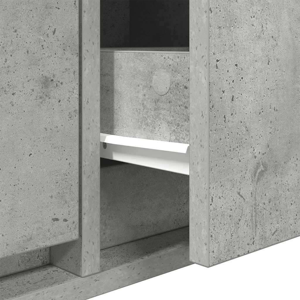 tv-bord 80x31x25,5 cm konstrueret træ betongrå
