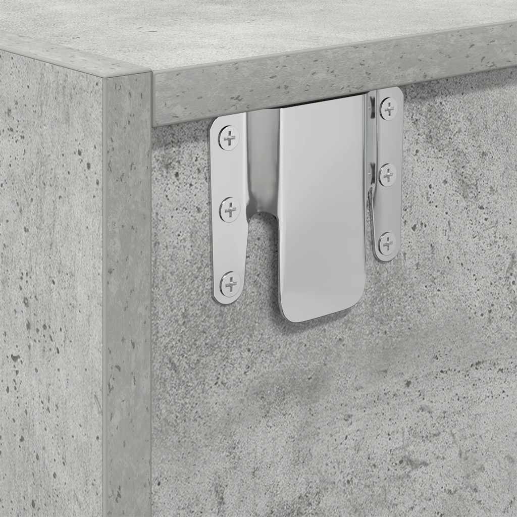 tv-borde 2 stk. 80x31x25,5 cm konstrueret træ betongrå
