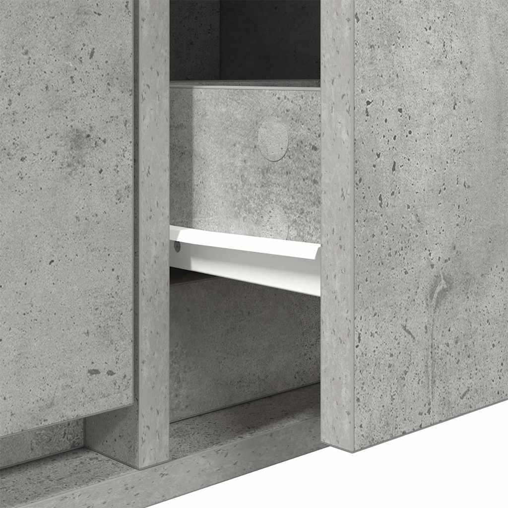 tv-borde 2 stk. 80x31x25,5 cm konstrueret træ betongrå