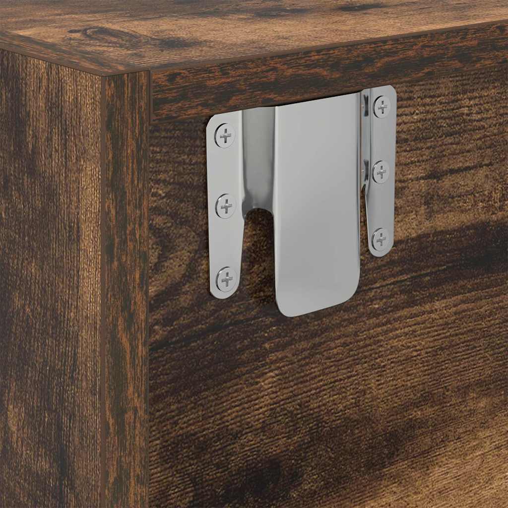 tv-skabe 2 stk. 80x31x25,5 cm konstrueret træ røget egetræ