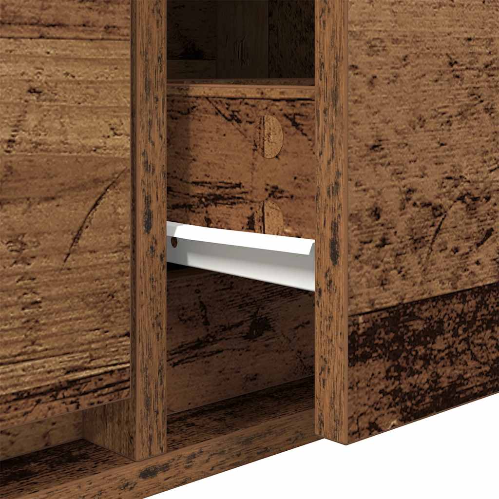 tv-borde 2 stk. 80x31x25,5 cm konstrueret træ gammelt trælook