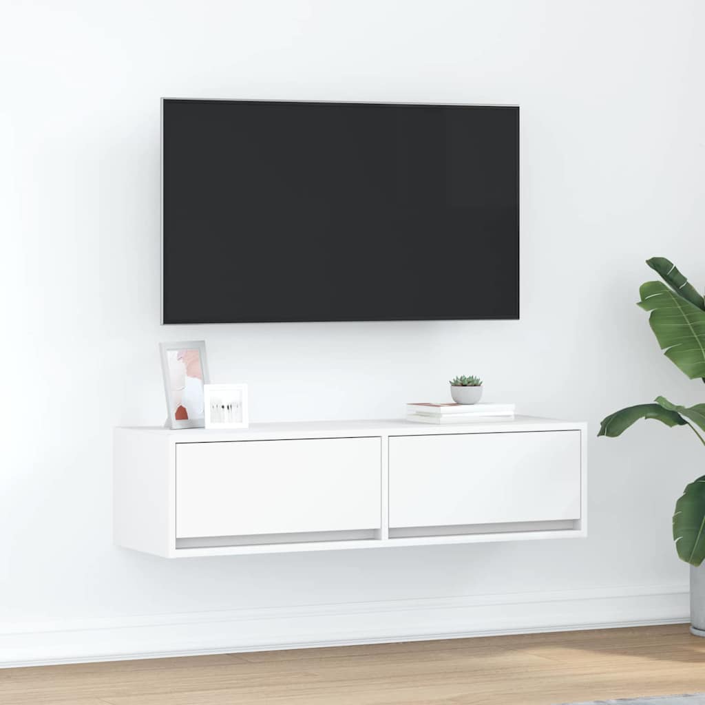 TV-skab 100 x 31 x 25,5 cm Hvid Konstrueret træ