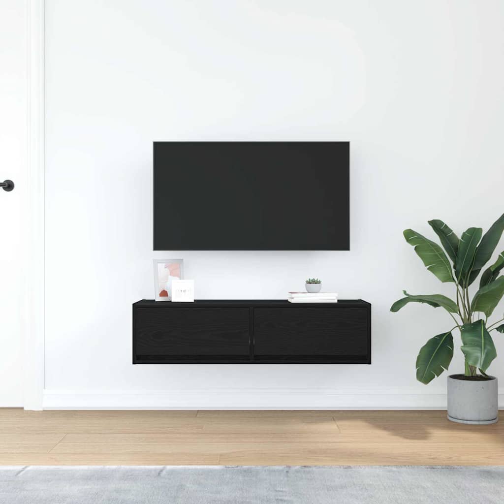 TV-skab 100 x 31 x 25,5 cm Sort eg Konstrueret træ