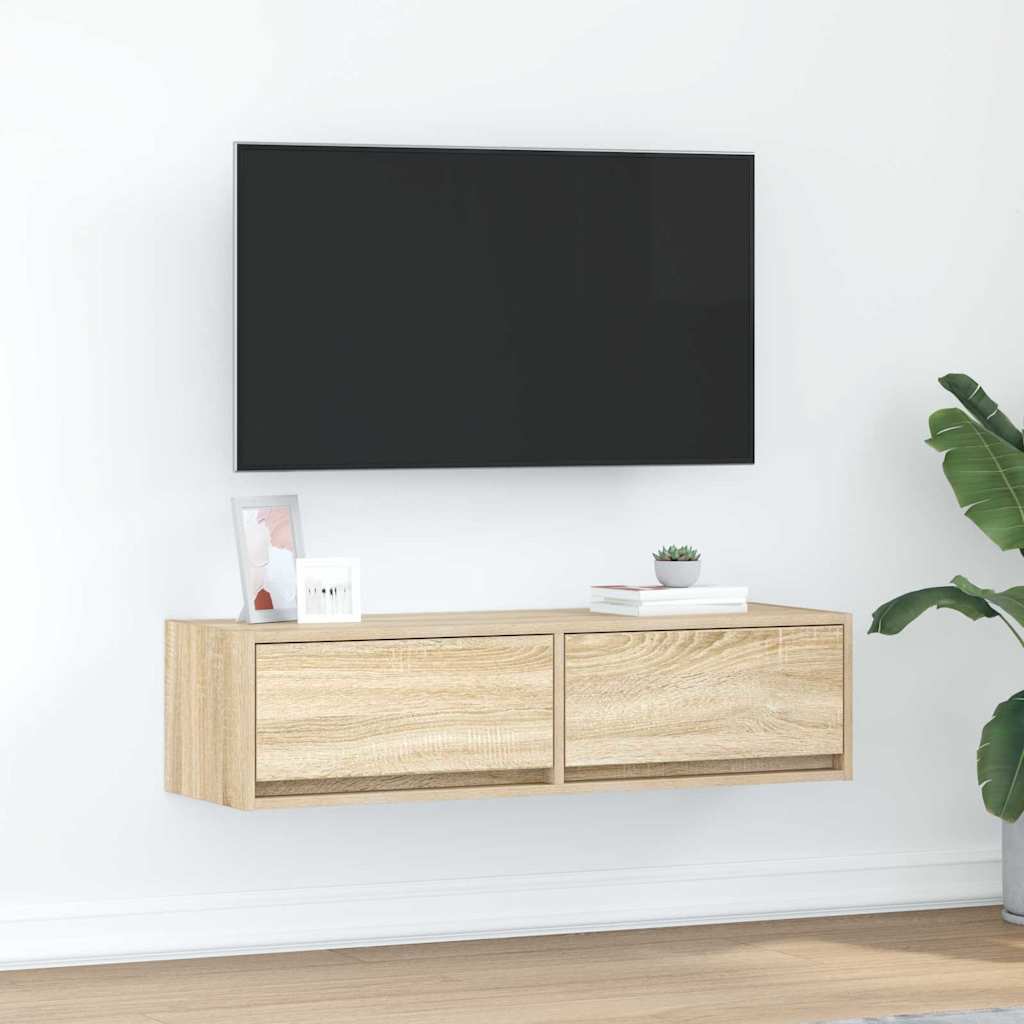 TV-skab 100 x 31 x 25,5 cm Sonoma-eg Konstrueret træ