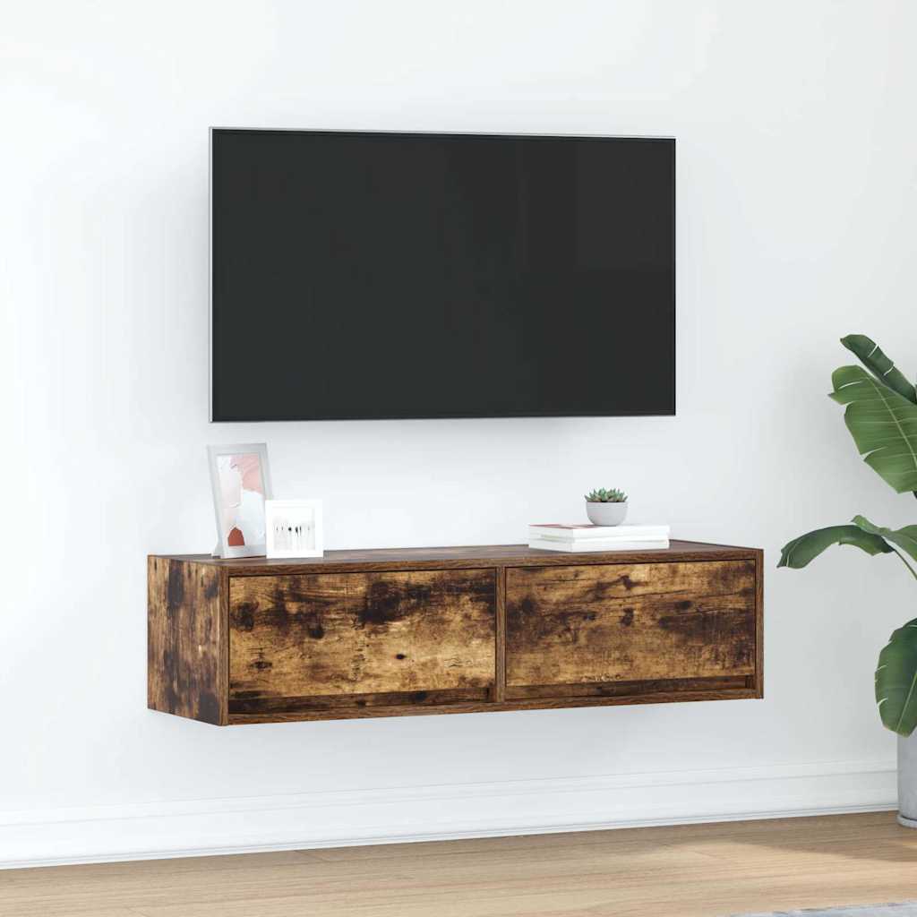 TV-skab 100 x 31 x 25,5 cm Røget eg Konstrueret træ