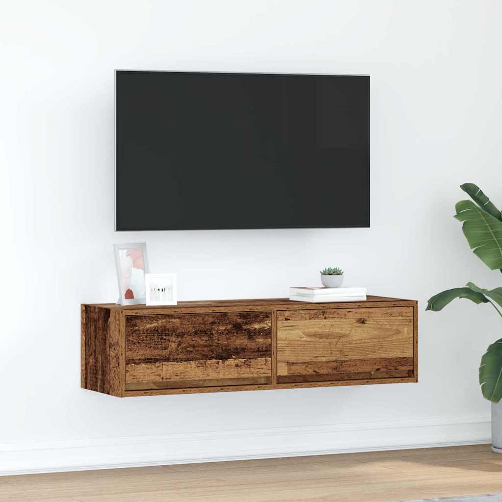 TV-skab 100 x 31 x 25,5 cm Gammelt træ Konstrueret træ