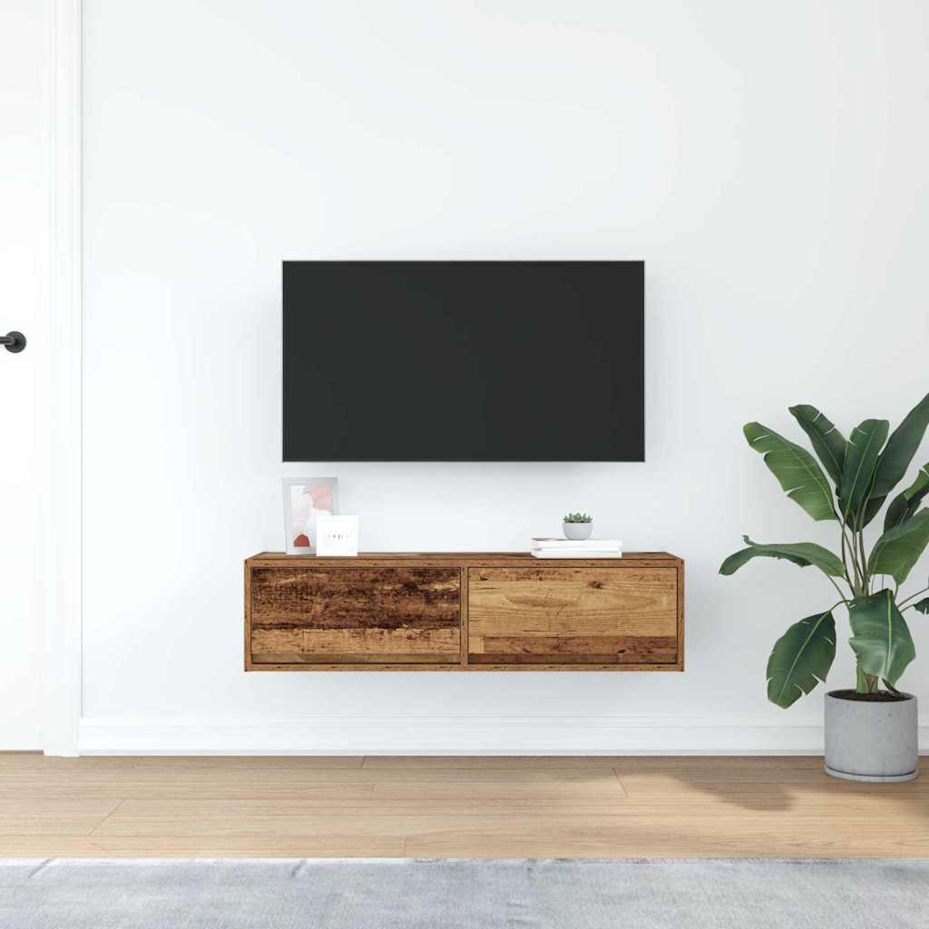 TV-skab 100 x 31 x 25,5 cm Gammelt træ Konstrueret træ