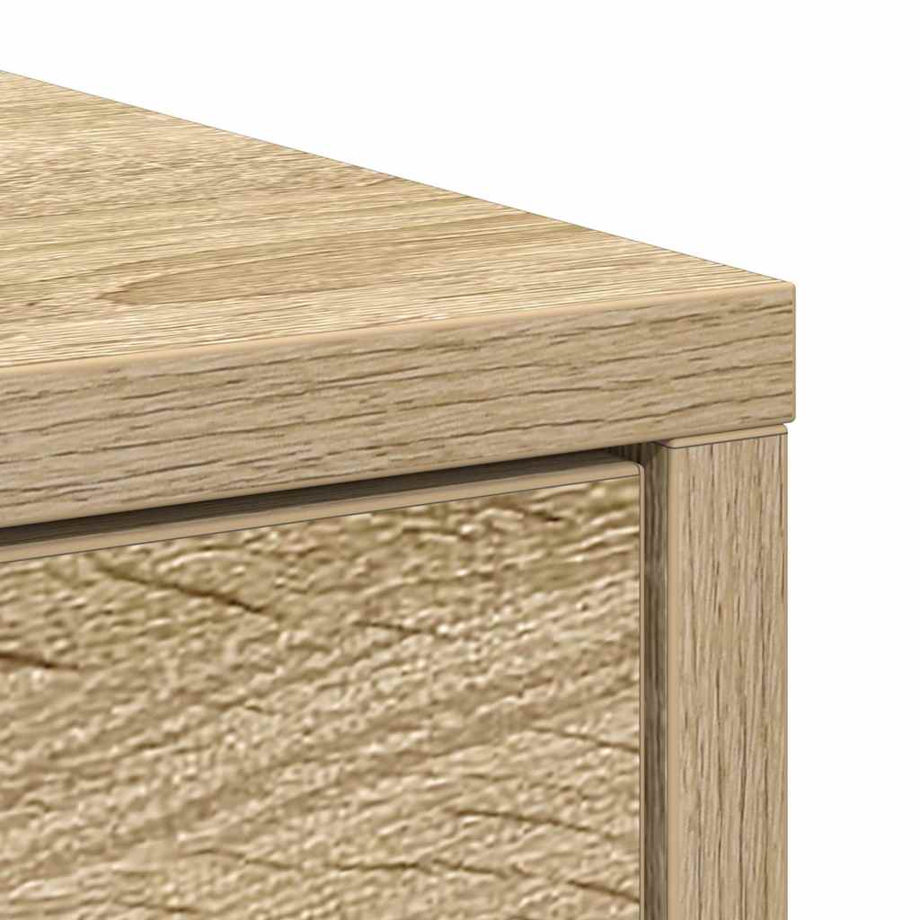 skænk med skuffe 80x34x76 cm konstrueret træ sonoma-eg