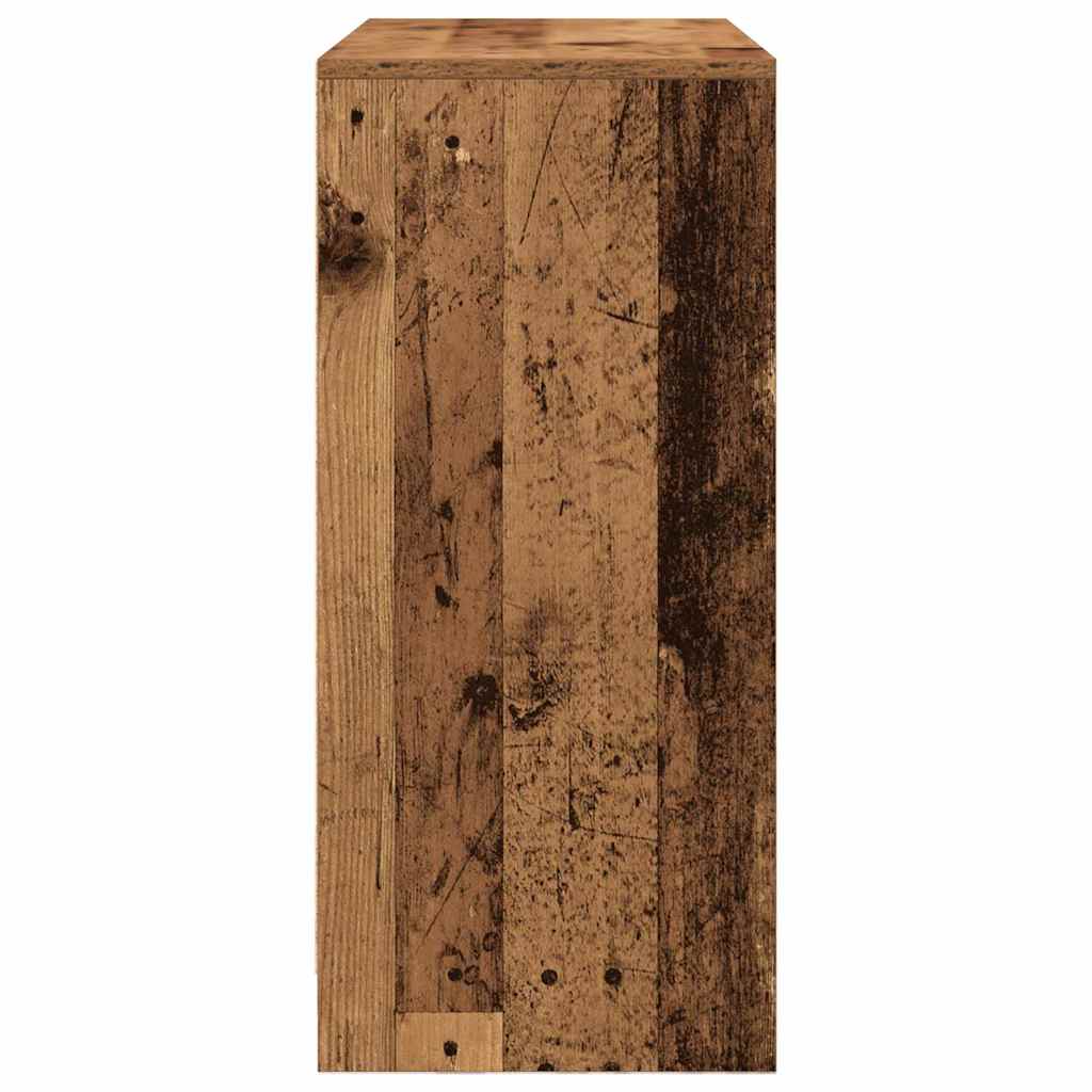 skænk med skuffe 80x34x76 cm konstrueret træ antikt træ