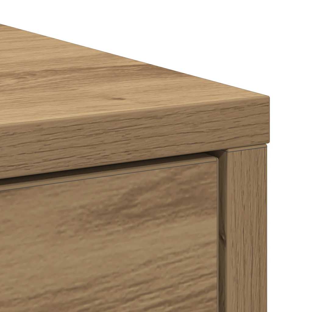 skænk med skuffe 80x34x76 cm konstrueret træ kunsteg