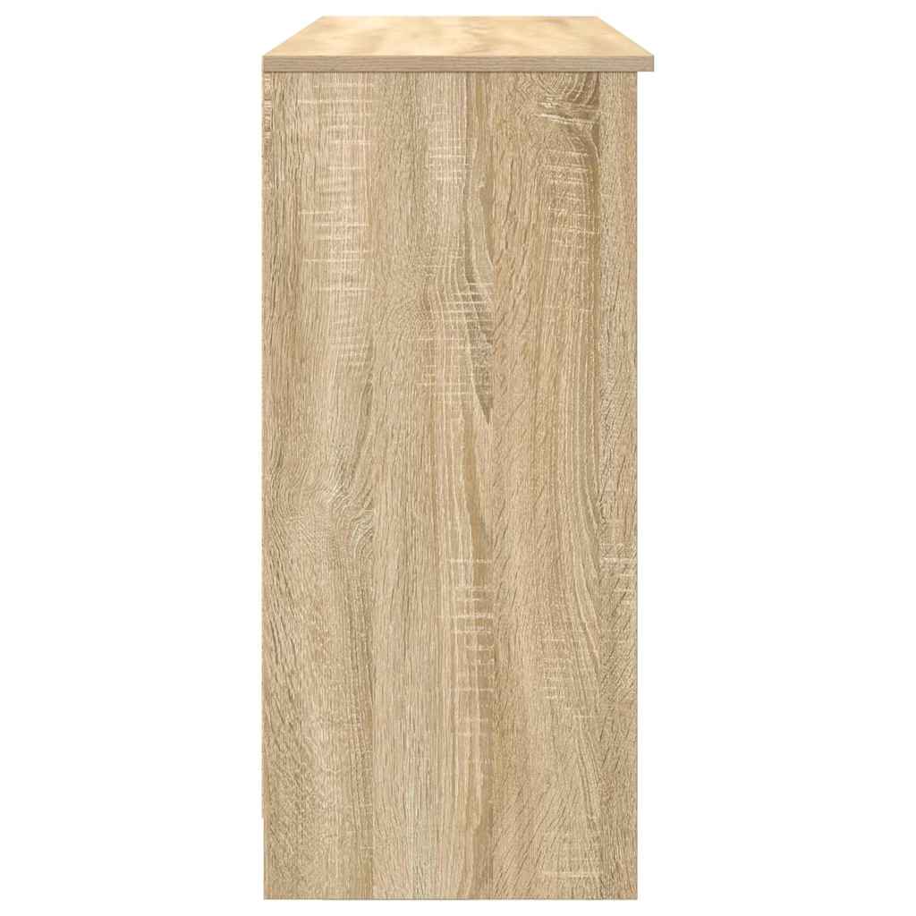 skænk med skuffe 101x35x76 cm konstrueret træ sonoma-eg