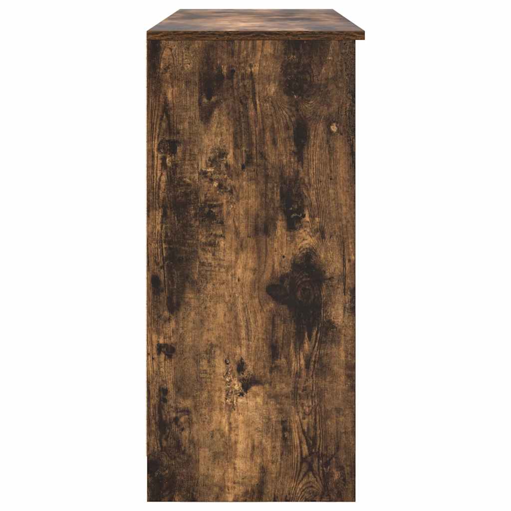 skænk med skuffe 101x35x76 cm konstrueret træ røget egetræ