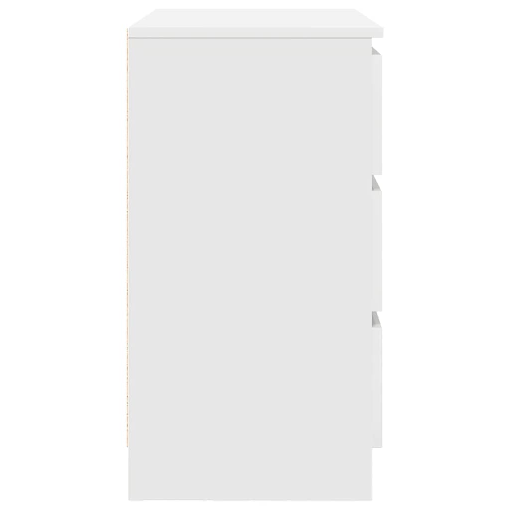 skænk med skuffe 71x35x65 cm konstrueret træ hvid