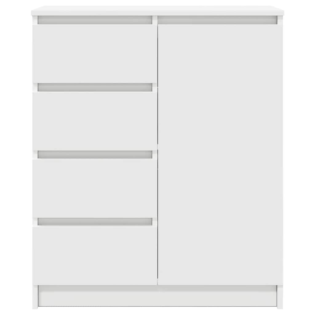 skænk med skuffer 71x35x84 cm konstrueret træ hvid